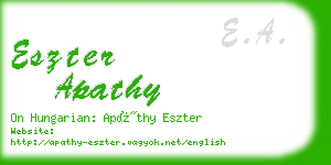 eszter apathy business card